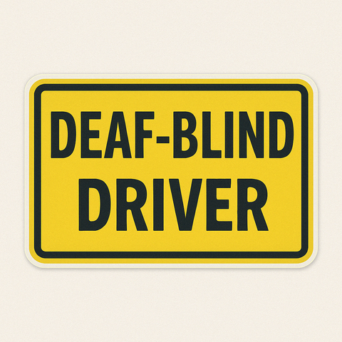 Deaf-Blind Driver - sticker
